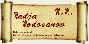 Nadja Modošanov vizit kartica